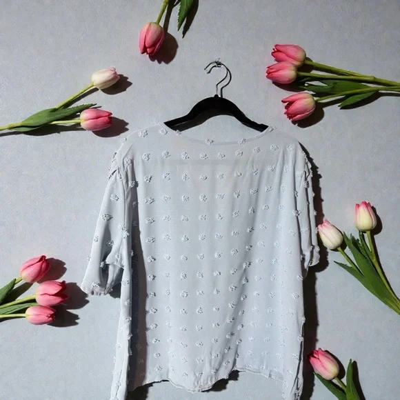 Elegant Powder Blue Women's Top - Picture 2 of 3